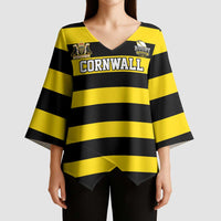 Custom Cornwall Rugby Kimono Sleeve Blouse One and All - Wonder Print Shop