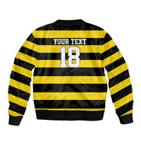 Custom Cornwall Rugby Sleeve Zip Bomber Jacket One and All - Wonder Print Shop