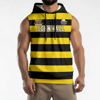 Custom Cornwall Rugby Sleeveless Hoodie One and All - Wonder Print Shop