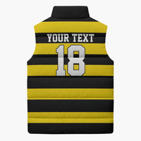 Custom Cornwall Rugby Sleeveless Puffer Jacket One and All - Wonder Print Shop