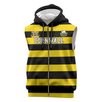 Custom Cornwall Rugby Sleeveless Zip Hoodie One and All - Wonder Print Shop