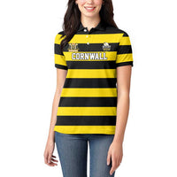 Custom Cornwall Rugby Women Polo Shirt One and All - Wonder Print Shop