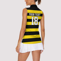 Custom Cornwall Rugby Women Sleeveless Polo Shirt One and All - Wonder Print Shop