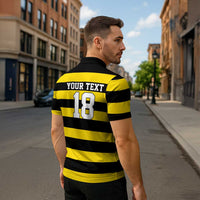 Custom Cornwall Rugby Zipper Polo Shirt One and All - Wonder Print Shop