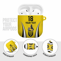 Custom Cornwall Rugby AirPods Case Cornish Chough Go Champion - Wonder Print Shop