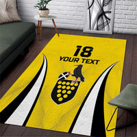 Custom Cornwall Rugby Area Rug Cornish Chough Go Champion - Wonder Print Shop