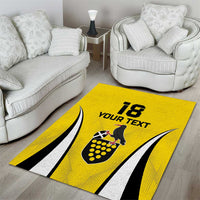 Custom Cornwall Rugby Area Rug Cornish Chough Go Champion - Wonder Print Shop