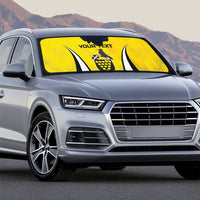 Custom Cornwall Rugby Auto Sun Shade Cornish Chough Go Champion - Wonder Print Shop