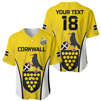 Custom Cornwall Rugby Baseball Jersey Cornish Chough Go Champion - Wonder Print Shop