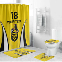 Custom Cornwall Rugby Bathroom Set Cornish Chough Go Champion - Wonder Print Shop