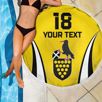 Custom Cornwall Rugby Beach Blanket Cornish Chough Go Champion - Wonder Print Shop