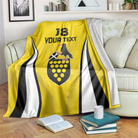 Custom Cornwall Rugby Blanket Cornish Chough Go Champion - Wonder Print Shop