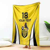 Custom Cornwall Rugby Blanket Cornish Chough Go Champion - Wonder Print Shop