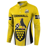 Custom Cornwall Rugby Button Sweatshirt Cornish Chough Go Champion - Wonder Print Shop