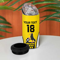 Custom Cornwall Rugby 4 in 1 Can Cooler Tumbler Cornish Chough Go Champion - Wonder Print Shop