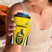 Custom Cornwall Rugby 4 in 1 Can Cooler Tumbler Cornish Chough Go Champion - Wonder Print Shop
