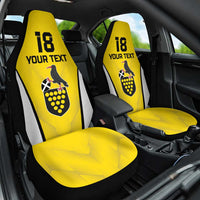 Custom Cornwall Rugby Car Seat Cover Cornish Chough Go Champion - Wonder Print Shop