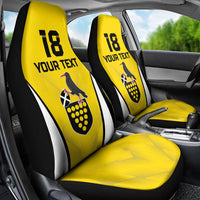 Custom Cornwall Rugby Car Seat Cover Cornish Chough Go Champion - Wonder Print Shop