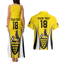 Custom Cornwall Rugby Couples Matching Tank Maxi Dress and Hawaiian Shirt Cornish Chough Go Champion - Wonder Print Shop