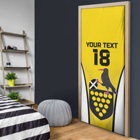 Custom Cornwall Rugby Door Cover Cornish Chough Go Champion - Wonder Print Shop