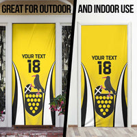 Custom Cornwall Rugby Door Cover Cornish Chough Go Champion - Wonder Print Shop