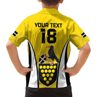 Custom Cornwall Rugby Family Matching Long Sleeve Bodycon Dress and Hawaiian Shirt Cornish Chough Go Champion - Wonder Print Shop