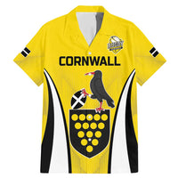 Custom Cornwall Rugby Family Matching Mermaid Dress and Hawaiian Shirt Cornish Chough Go Champion - Wonder Print Shop