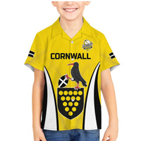 Custom Cornwall Rugby Family Matching Mermaid Dress and Hawaiian Shirt Cornish Chough Go Champion - Wonder Print Shop