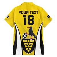 Custom Cornwall Rugby Family Matching Short Sleeve Bodycon Dress and Hawaiian Shirt Cornish Chough Go Champion - Wonder Print Shop