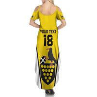 Custom Cornwall Rugby Family Matching Summer Maxi Dress and Hawaiian Shirt Cornish Chough Go Champion - Wonder Print Shop