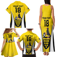 Custom Cornwall Rugby Family Matching Tank Maxi Dress and Hawaiian Shirt Cornish Chough Go Champion - Wonder Print Shop