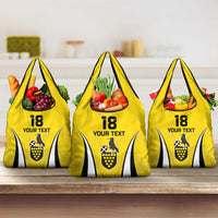 Custom Cornwall Rugby Grocery Bag Cornish Chough Go Champion - Wonder Print Shop