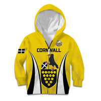 Custom Cornwall Rugby Kid Hoodie Cornish Chough Go Champion - Wonder Print Shop
