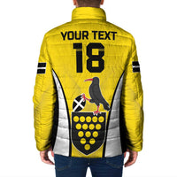 Custom Cornwall Rugby Padded Jacket Cornish Chough Go Champion - Wonder Print Shop