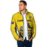 Custom Cornwall Rugby Padded Jacket Cornish Chough Go Champion - Wonder Print Shop