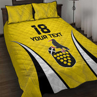 Custom Cornwall Rugby Quilt Bed Set Cornish Chough Go Champion - Wonder Print Shop