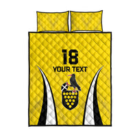 Custom Cornwall Rugby Quilt Bed Set Cornish Chough Go Champion - Wonder Print Shop
