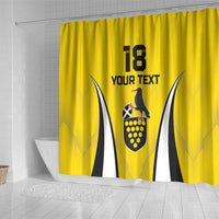 Custom Cornwall Rugby Shower Curtain Cornish Chough Go Champion - Wonder Print Shop