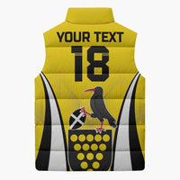 Custom Cornwall Rugby Sleeveless Puffer Jacket Cornish Chough Go Champion - Wonder Print Shop