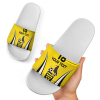 Custom Cornwall Rugby Slide Sandals Cornish Chough Go Champion - Wonder Print Shop