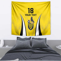 Custom Cornwall Rugby Tapestry Cornish Chough Go Champion - Wonder Print Shop