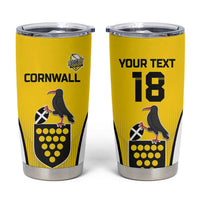 Custom Cornwall Rugby Tumbler Cup Cornish Chough Go Champion - Wonder Print Shop