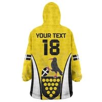Custom Cornwall Rugby Wearable Blanket Hoodie Cornish Chough Go Champion - Wonder Print Shop