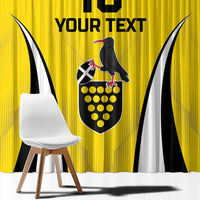 Custom Cornwall Rugby Window Curtain Cornish Chough Go Champion - Wonder Print Shop