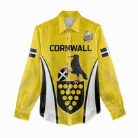 Custom Cornwall Rugby Women Casual Shirt Cornish Chough Go Champion - Wonder Print Shop