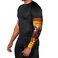 Personalized Spain Christmas Arm Sleeves Santa Riding Red Bull Feliz Navidad - Wonder Print Shop