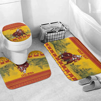 Personalized Spain Christmas Bathroom Set Santa Riding Red Bull Feliz Navidad - Wonder Print Shop