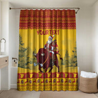 Personalized Spain Christmas Bathroom Set Santa Riding Red Bull Feliz Navidad - Wonder Print Shop