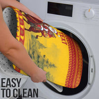 Personalized Spain Christmas Bathroom Set Santa Riding Red Bull Feliz Navidad - Wonder Print Shop