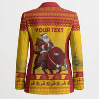 Personalized Spain Christmas Blazer Santa Riding Red Bull Feliz Navidad - Wonder Print Shop